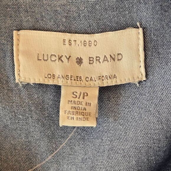 NWT Lucky Brand Womens Tencil Long Sleeve Button Down Shirt Blue Size Small - Picture 5 of 13